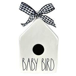 Rae Dunn Artisan Collection "BABY BIRD" Ceramic Birdhouse Large Letter Farmhouse